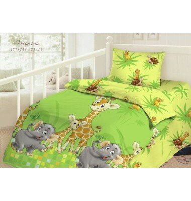Постельное белье Облачко "Джунгли", бязь-премиум