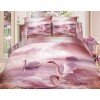 Постельное белье Марианна "Лебеди", шелк 3D
