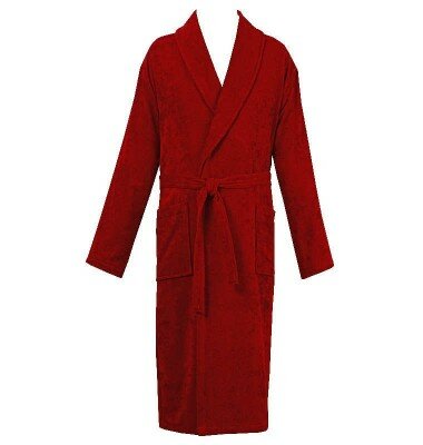 Халат мужской Cleanelly ХЦС-971-20/260 мд.41 легкий с эффектом велюра, бордовый